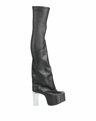 Rick Owens Woman Boot Black Leather Cover