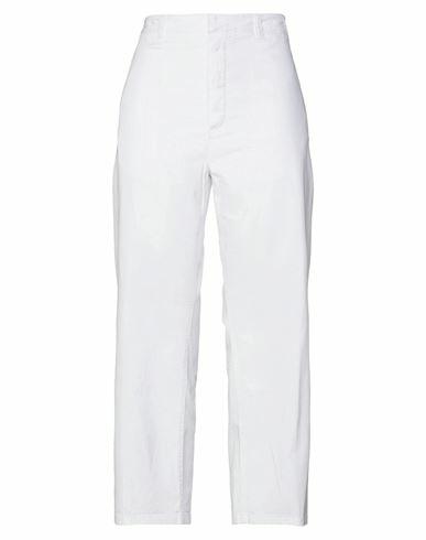 Department 5 Woman Pants White Cotton, Elastane Cover