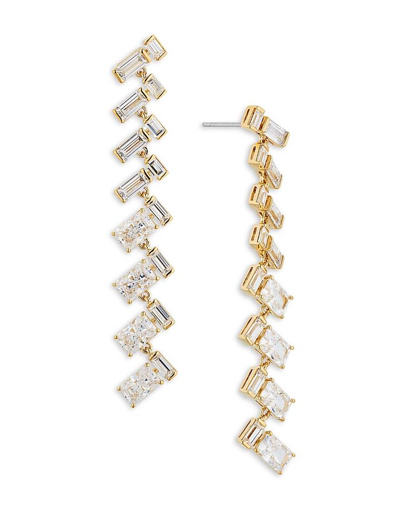 Nadri Gwen Cubic Zirconia Herringbone Linear Drop Earrings Cover