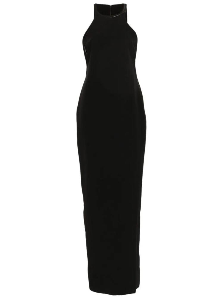 Genny Moon Ray embroidered-detailing gown - Black Cover