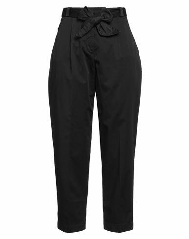 19.70 Nineteen Seventy Woman Pants Black Cotton, Elastane Cover