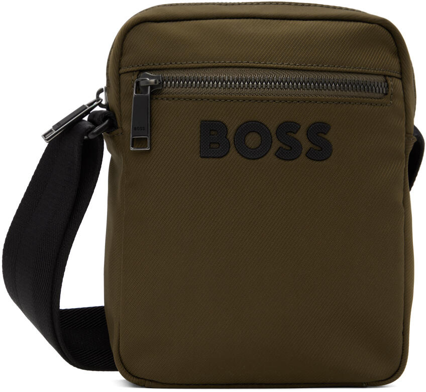 BOSS Khaki Contrast Logo Bag Cover