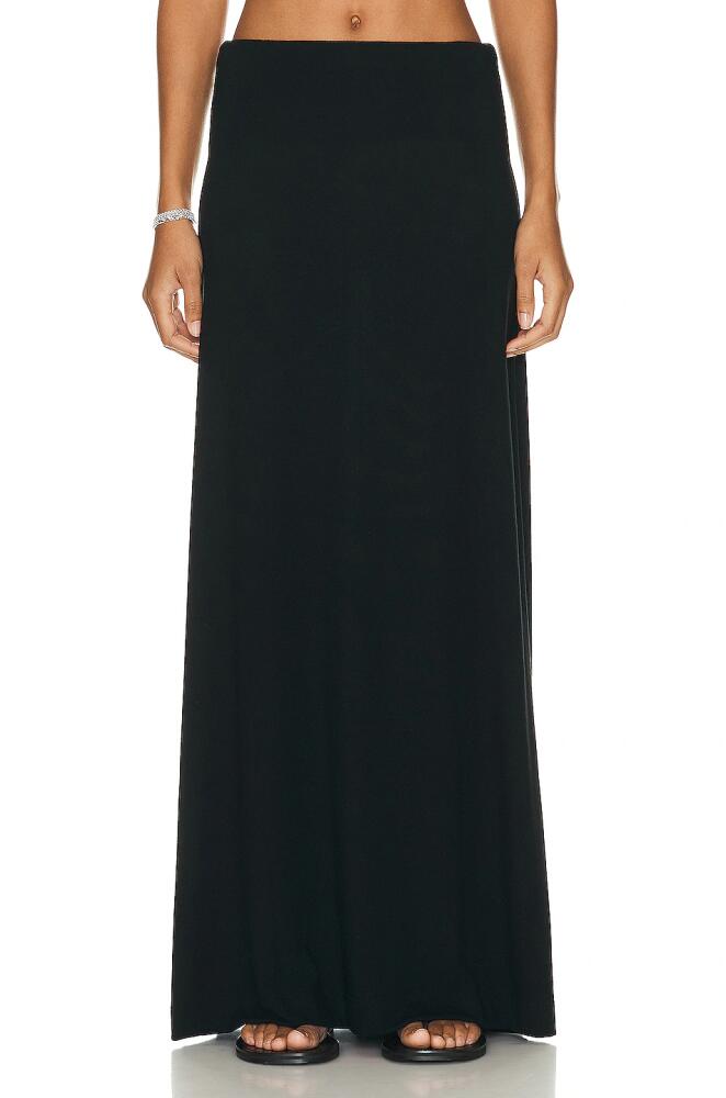 LESET Lauren High Waist Maxi Skirt in Black Cover