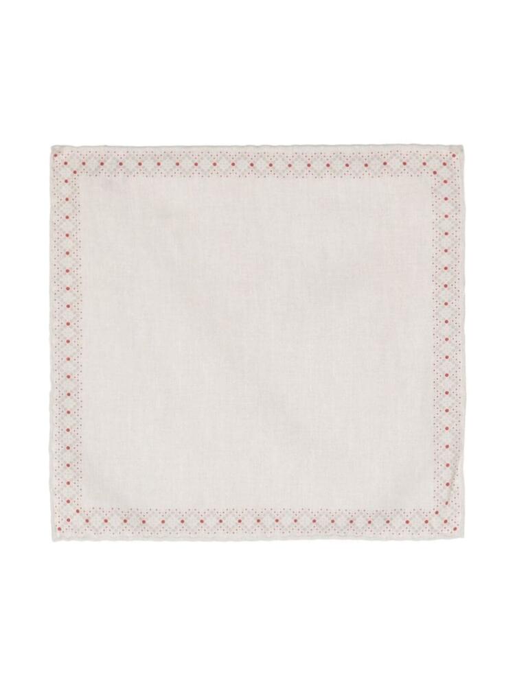 Eleventy polka-dot cotton-wool scarf - Neutrals Cover