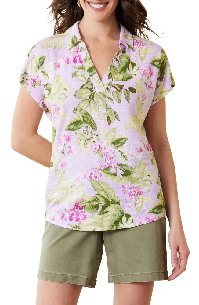 Tommy Bahama Linnea Orchid Dreams Linen Top in Sleepy Violet Cover