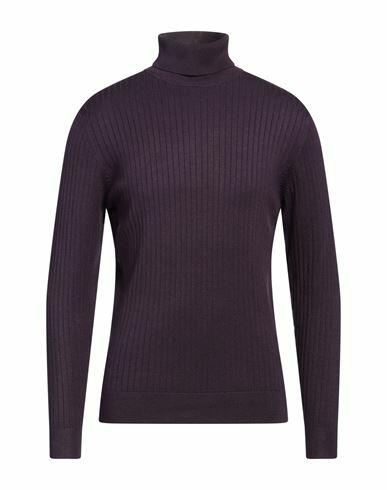 Avignon Man Turtleneck Dark purple Viscose, Nylon Cover