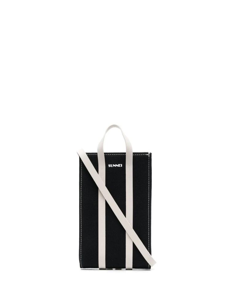 Sunnei logo-print crossbody bag - Black Cover