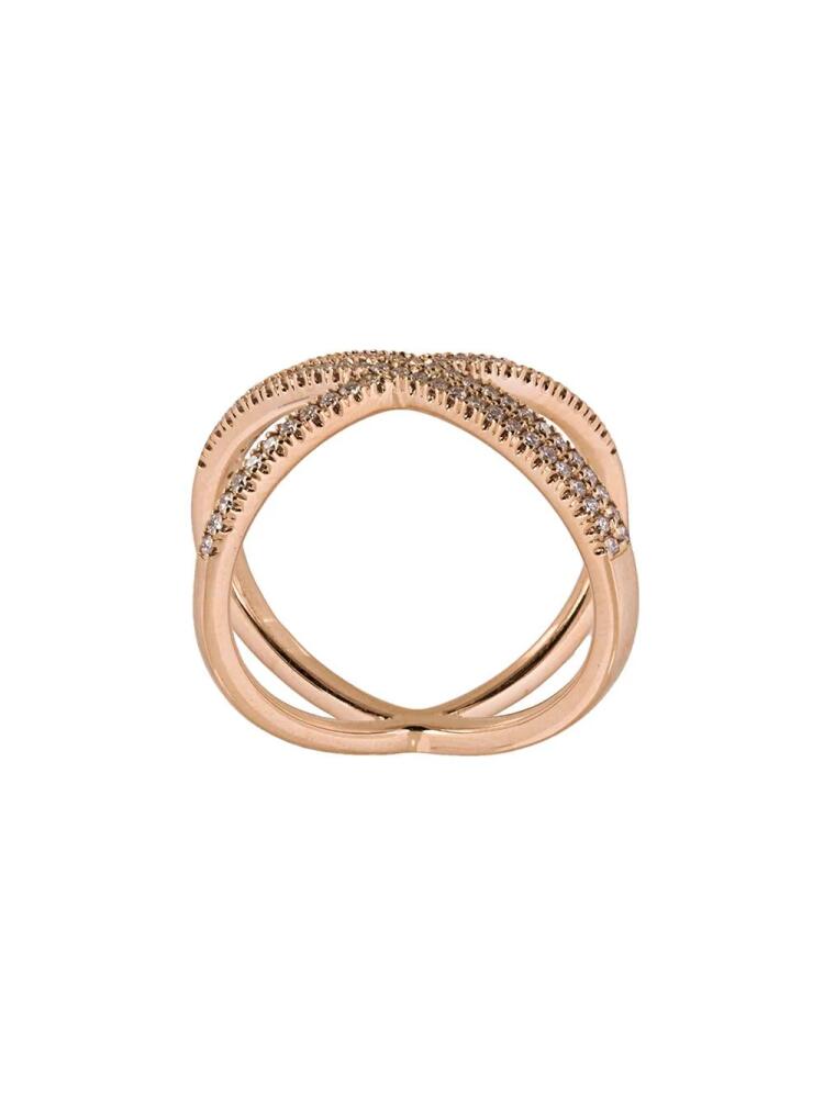 ALINKA 'KATIA' super fine double cross over ring - Metallic Cover