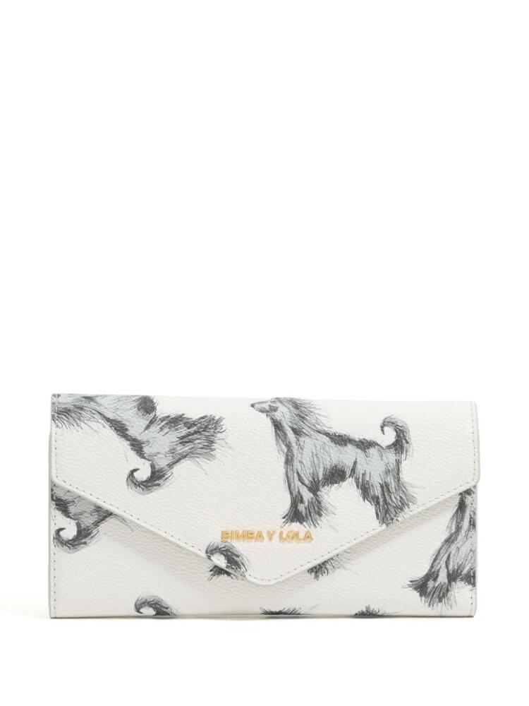 Bimba y Lola Greyhound-print wallet - White Cover