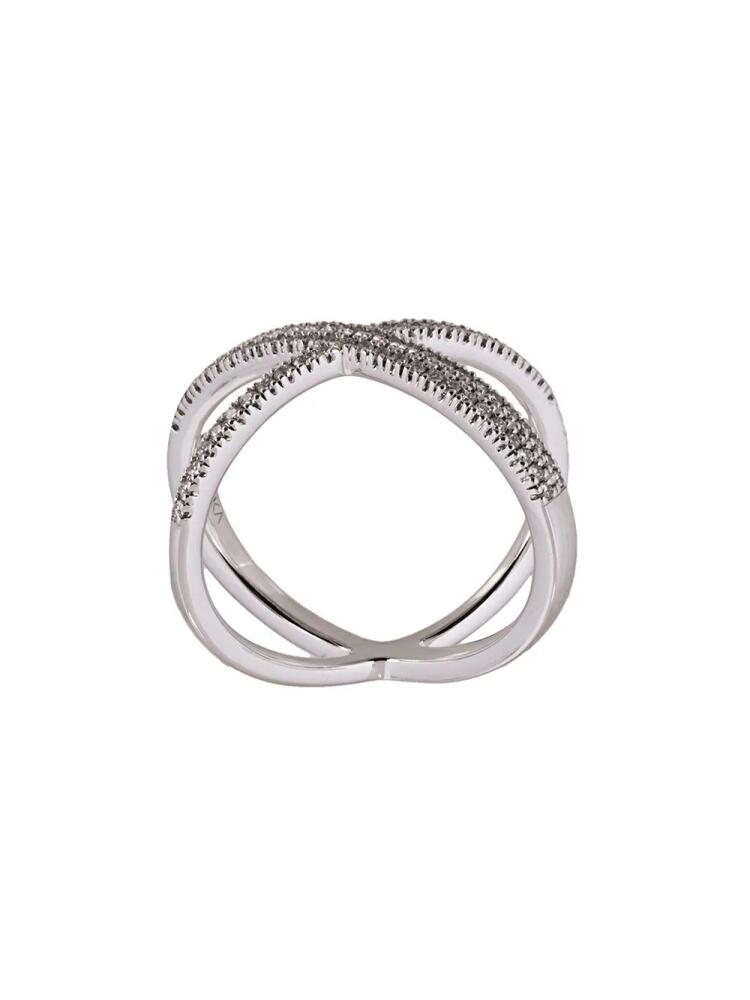 ALINKA 'KATIA' super fine double cross over ring - Metallic Cover