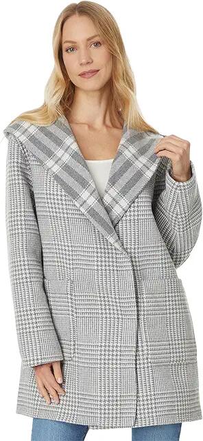 Splendid Elliott Plaid Coat (Grey Glen Check) Women's Coat Cover