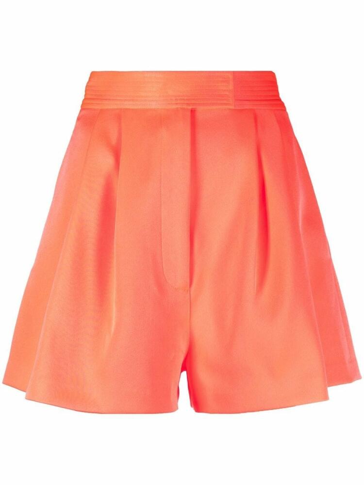 Alex Perry flared high-waisted shorts - Pink Cover