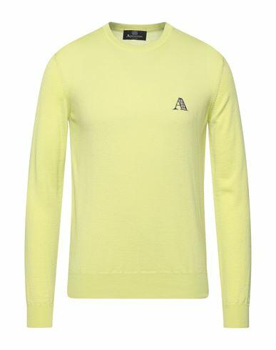 Aquascutum Man Sweater Yellow Virgin Wool, Cotton Cover