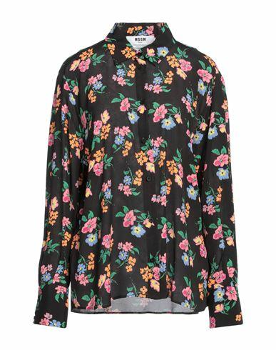 Msgm Woman Shirt Black Viscose Cover