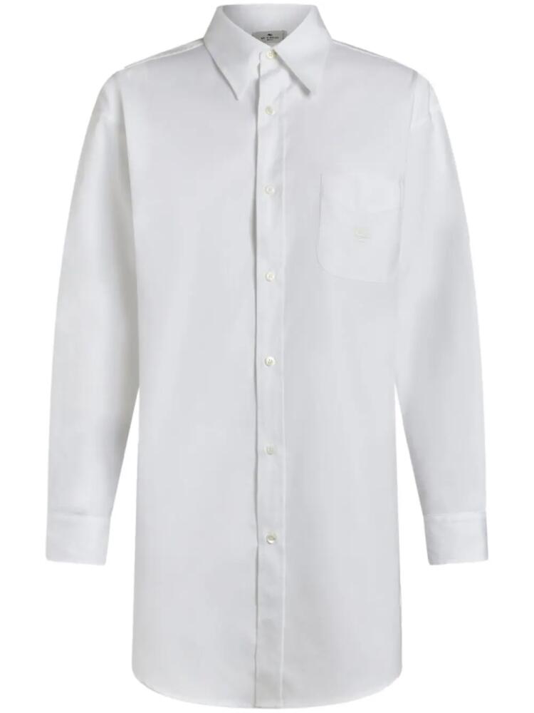 ETRO Pegaso motif-embroidered cotton shirt - White Cover