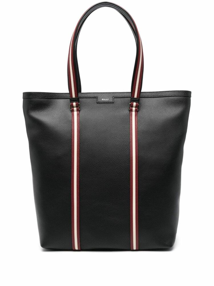 Bally Code grained leather tote bag - Black Cover