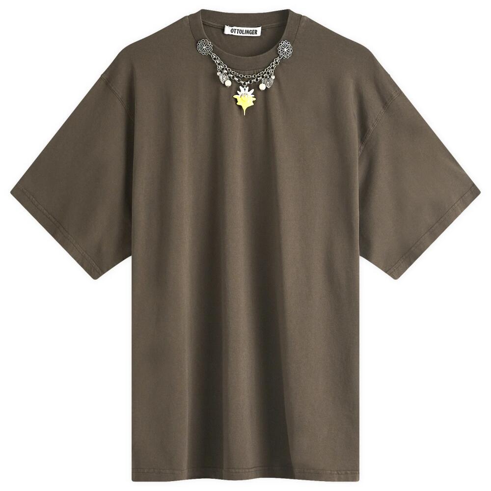 Ottolinger Women's Oversized Charm T-Shirt in Dark Brown Wash Cover