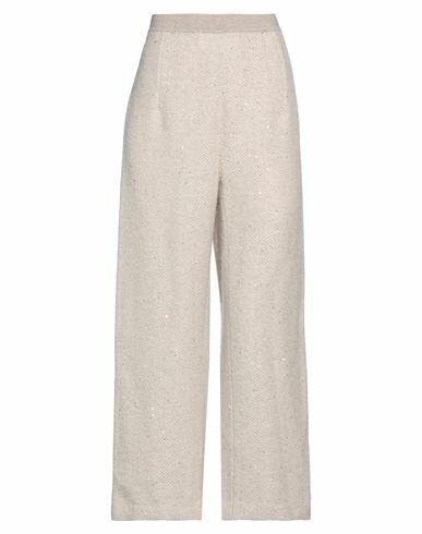 Gentryportofino Woman Pants Beige Virgin Wool, Alpaca wool, Mohair wool, Polyamide, Viscose Cover