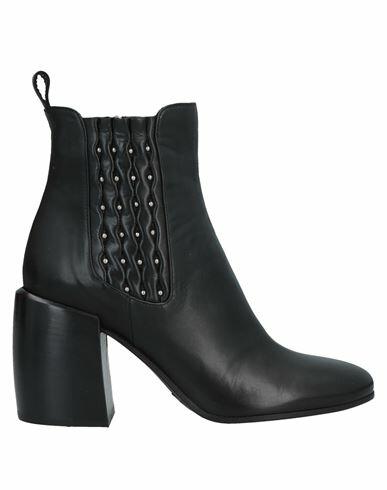 Fru. it Woman Ankle boots Black Soft Leather Cover