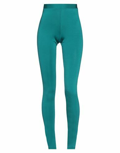 Cinqrue Woman Leggings Green Polyester, Elastane Cover