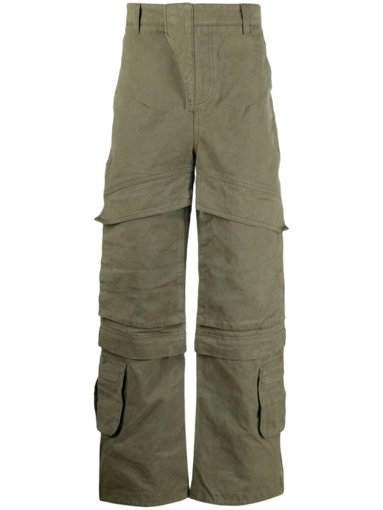 ENTIRE STUDIOS Hard wide-leg cargo trousers - Green Cover