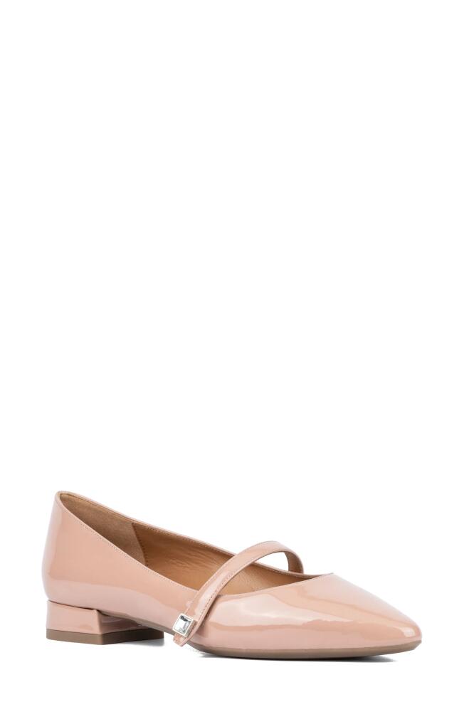 Aquatalia Priya Pointed Toe Mary Jane Flat in Beige Cover