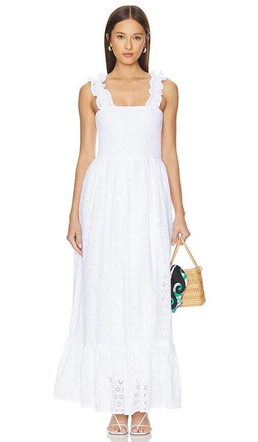 Bobi Eyelet Dress in White Cover