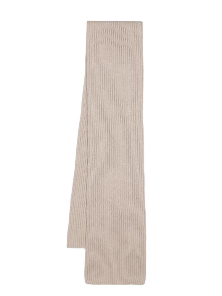 Boglioli ribbed-knit cashmere scarf - Neutrals Cover