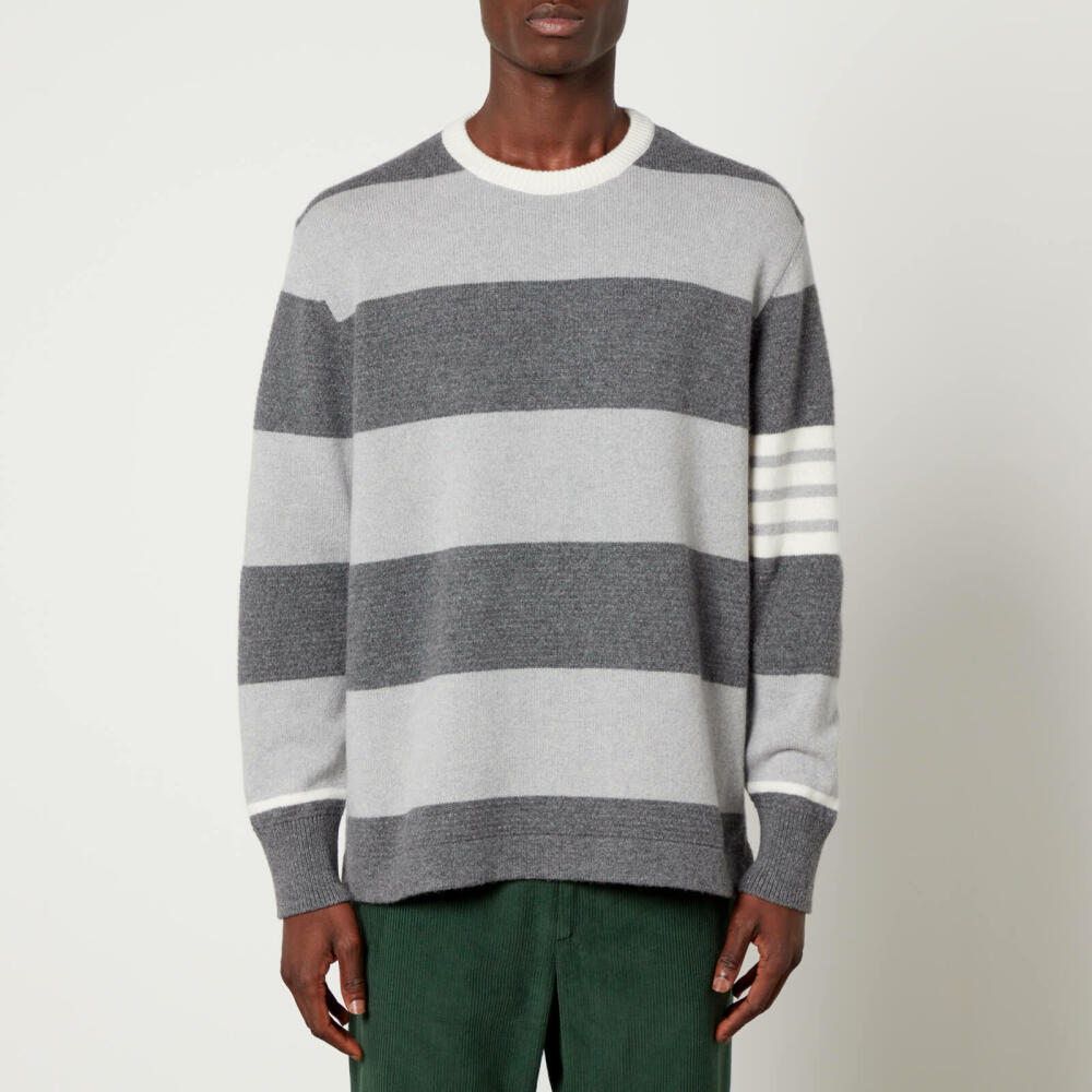 Thom Browne 4 Bar Striped Merino Wool Jumper Cover