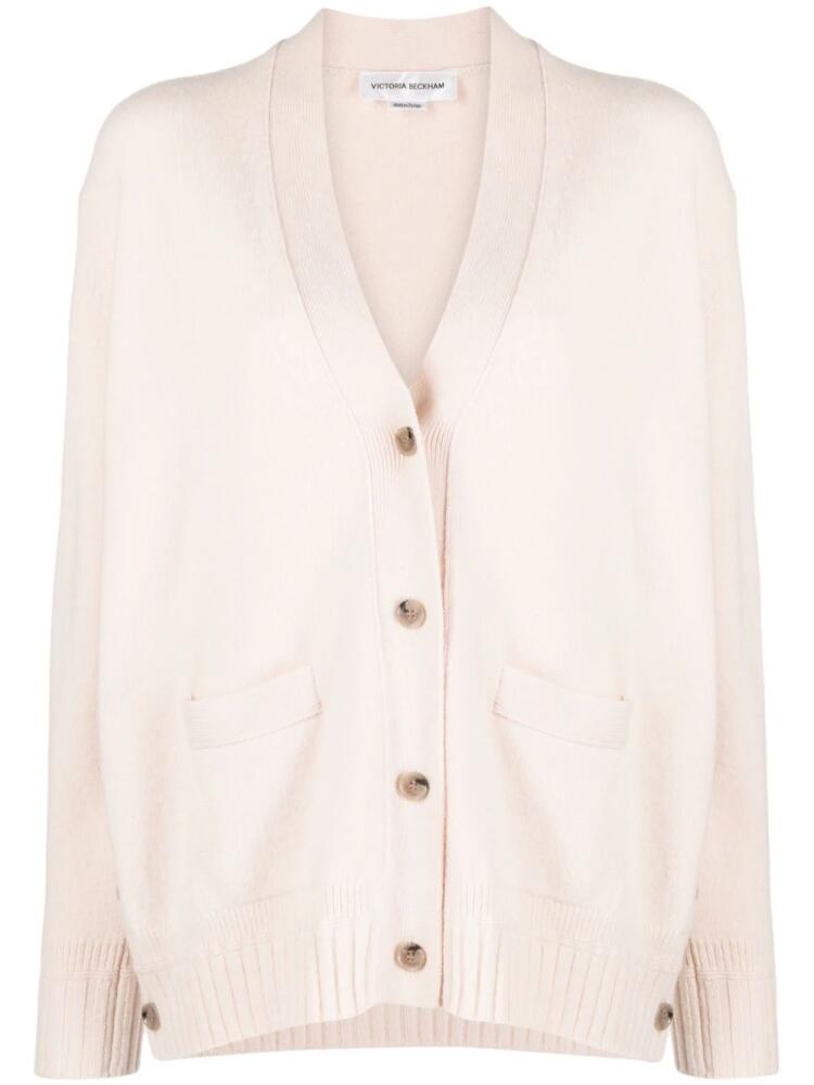 Victoria Beckham fine-knit wool cardigan - Pink Cover