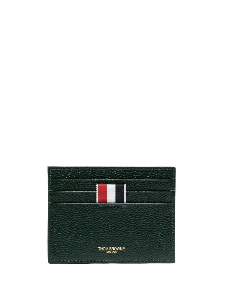 Thom Browne 4-Bar stripe card holder - Green Cover