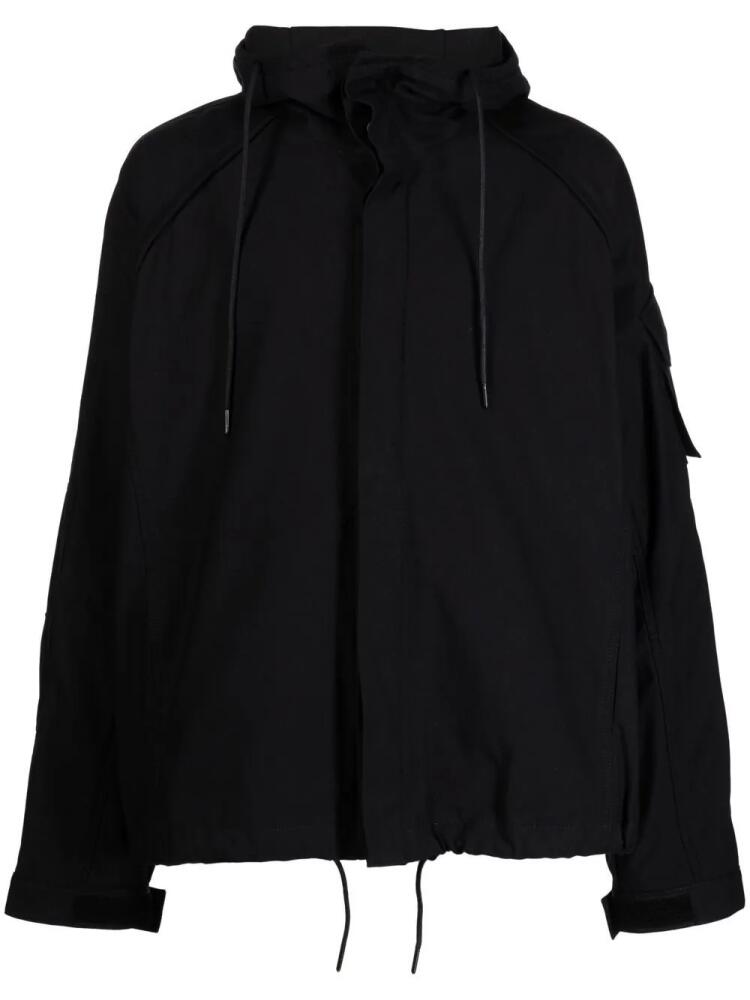 Juun.J drawstring hood shirt jacket - Black Cover