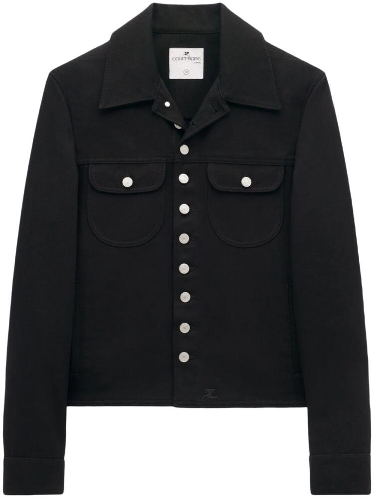 Courrèges button-up denim jacket - Black Cover