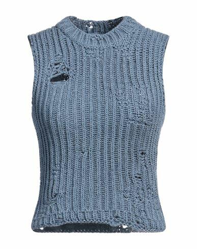 Jw Anderson Woman Sweater Pastel blue Cotton, Acrylic Cover