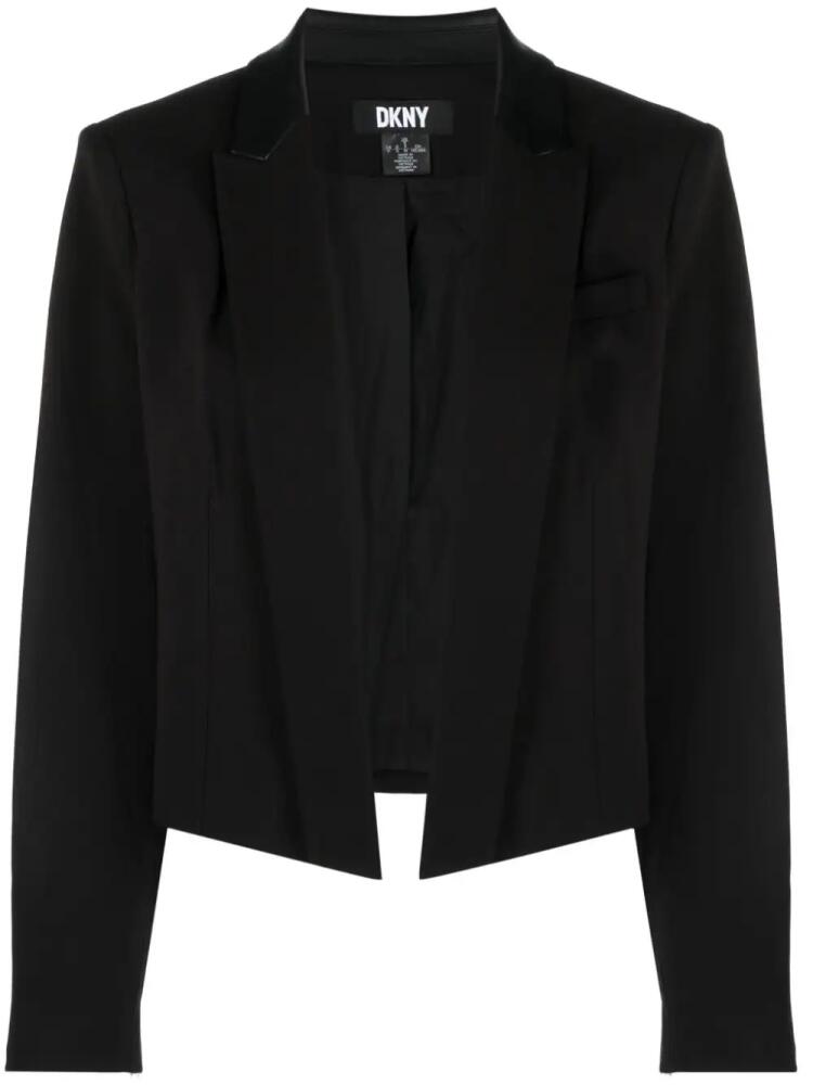 DKNY peak-lapel cropped blazer - Black Cover