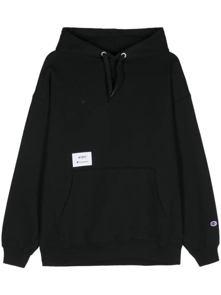 WTAPS x Champion Academy logo-embroidered hoodie - Black Cover