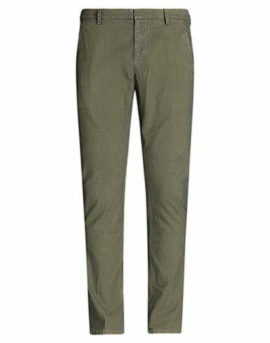 Dondup Man Pants Military green Cotton, Elastane Cover