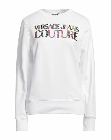 Versace Jeans Couture Woman Sweatshirt White Cotton Cover