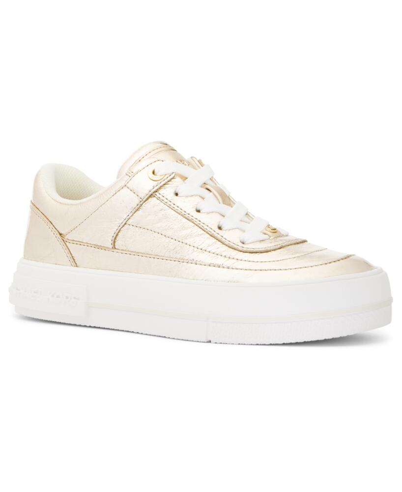 Michael Michael Kors Women's Aurora Lace-Up Platform Sneakers - Pale Gold Cover