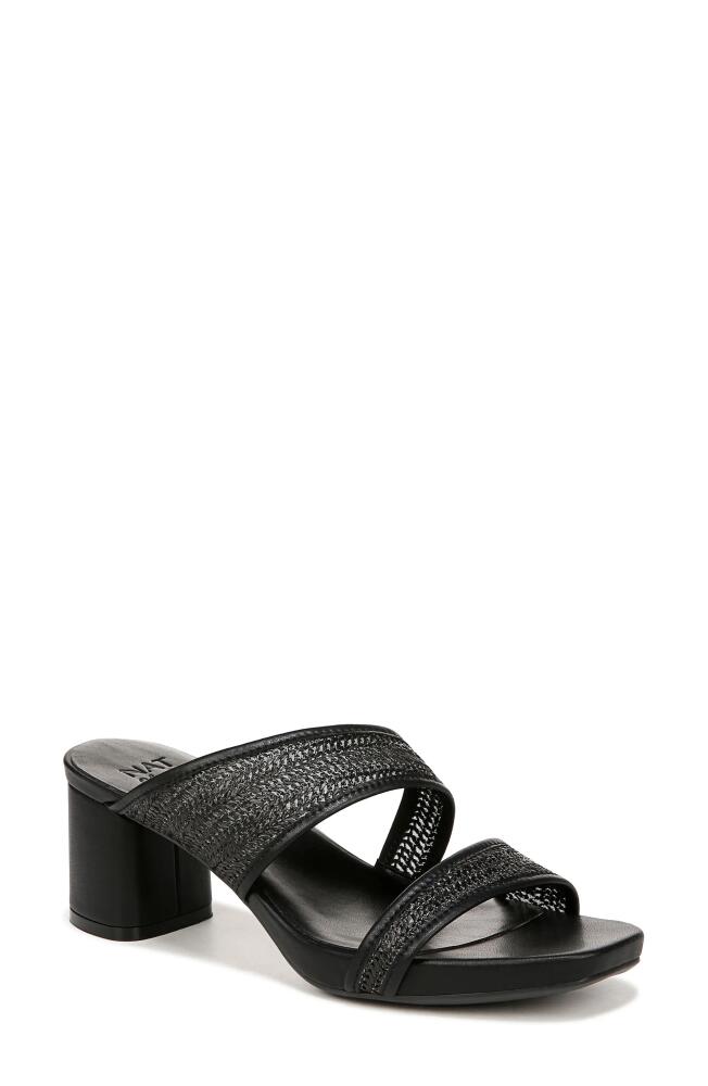 Naturalizer Inez Slide Sandal in Black Fabric Cover