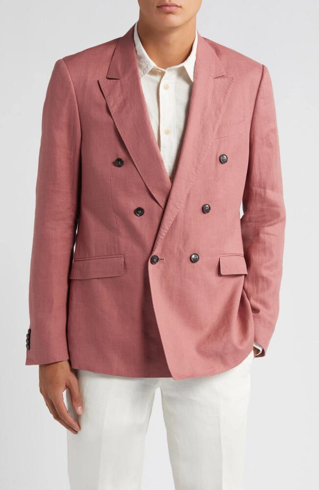 Tiger of Sweden Heldin Slim Fit Linen Sport Coat in Rose Brown Cover