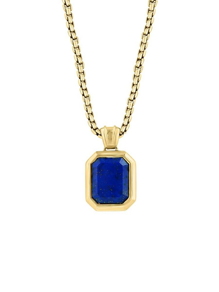 Effy Men's Goldplated Sterling Silver & Lapis Lazuli Pendant Necklace/21" Cover