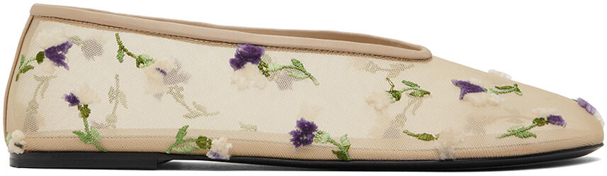 KHAITE Beige 'The Marcy' Ballerina Flats Cover