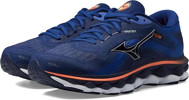 Mizuno Wave Sky 7 (Blue Depths/Silver) Men's Shoes Cover