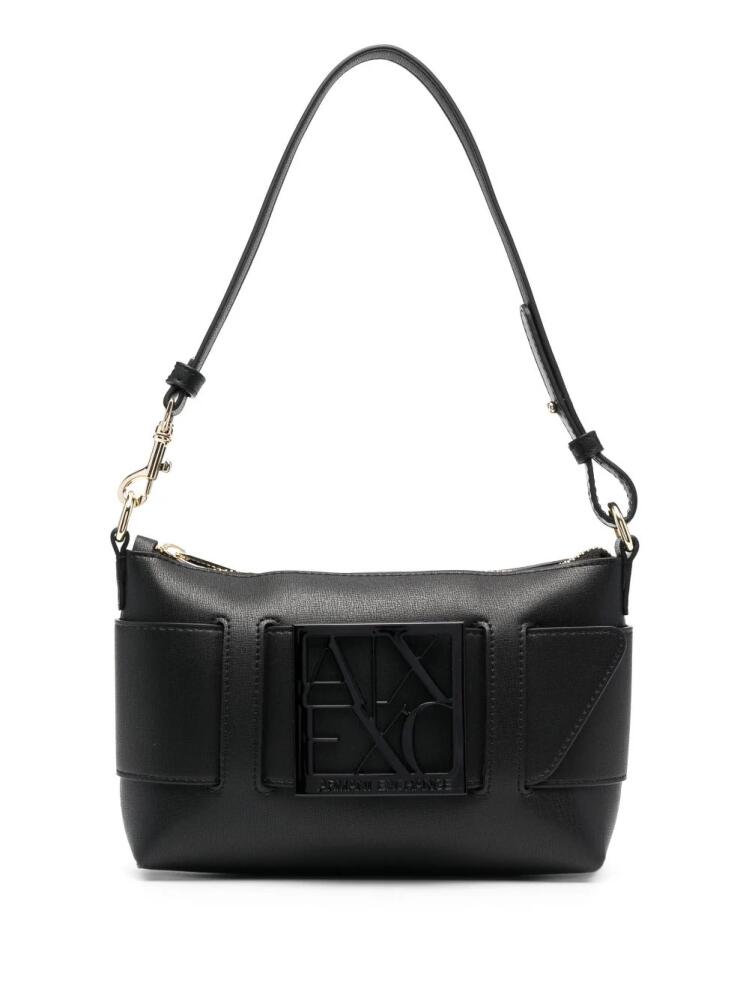 Armani Exchange logo-embellishment shoulder bag - Black Cover