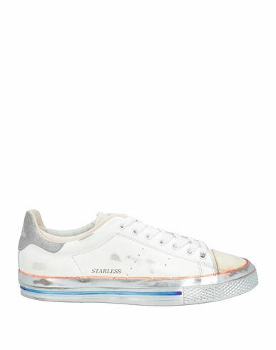 Hidnander Woman Sneakers White Leather, Textile fibers Cover