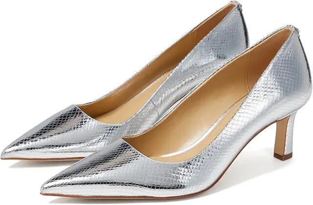 MICHAEL Michael Kors Amara Kitten Pump (Silver) High Heels Cover