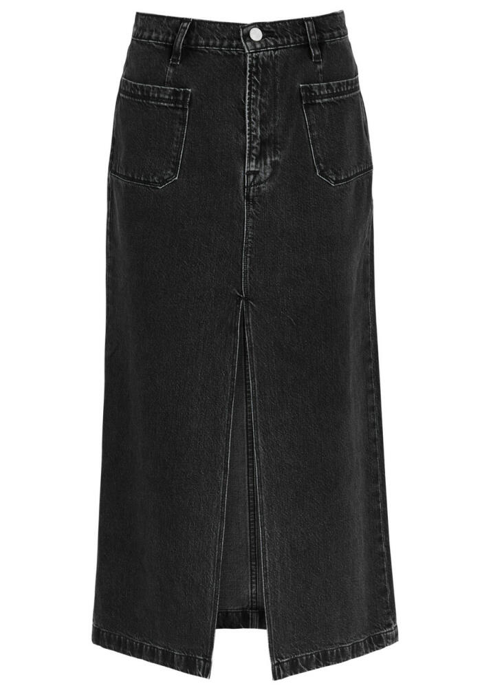 Frame Le Bardot Denim Midi Skirt - Black Cover