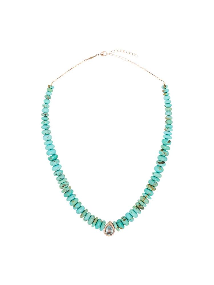 Jacquie Aiche 14kt rose gold multi-stone necklace - GREEN Cover