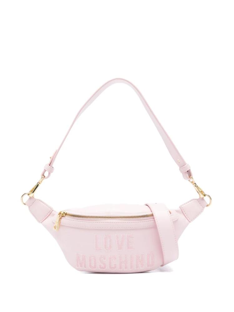 Love Moschino logo-embellished belt bag - Pink Cover